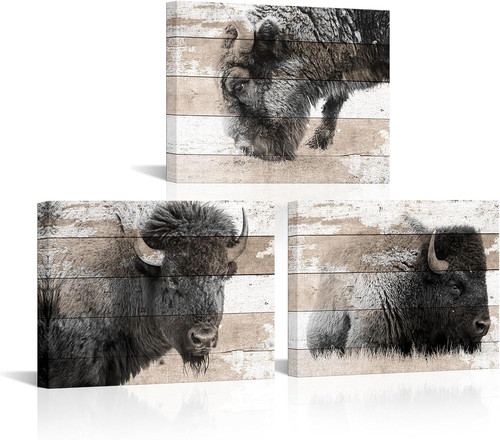 Pcs bison wall art animals - bison,